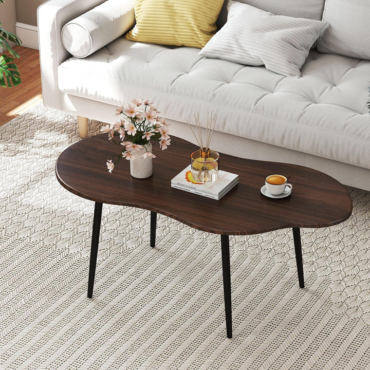 Giantex Cloud Coffee Table | 39.5" Small Center Table with Metal Frame