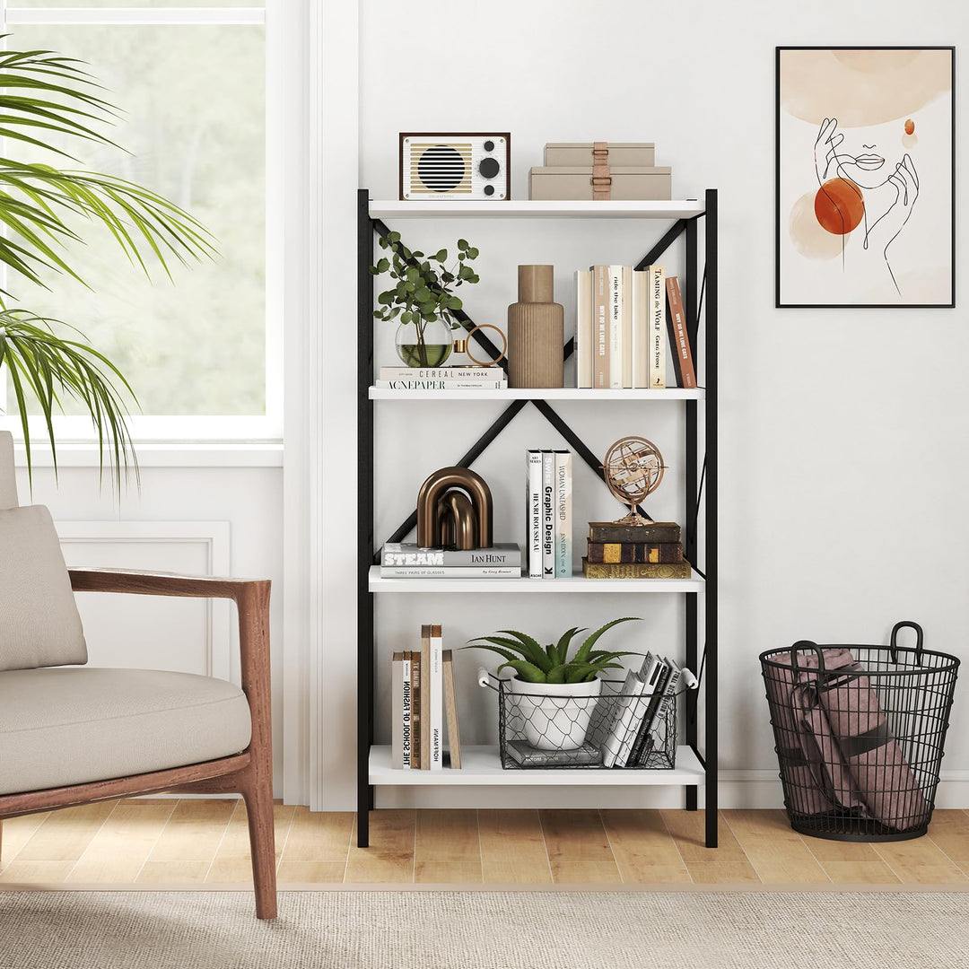 Giantex Modern Bookcase with Heavy-Duty Metal Frame (1/2)