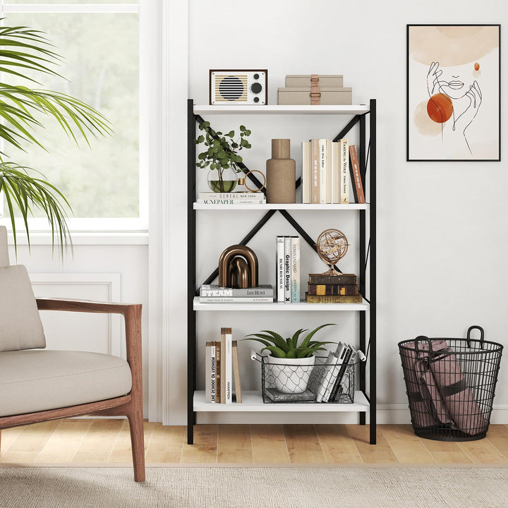 Giantex Modern Bookcase with Heavy-Duty Metal Frame (1/2)