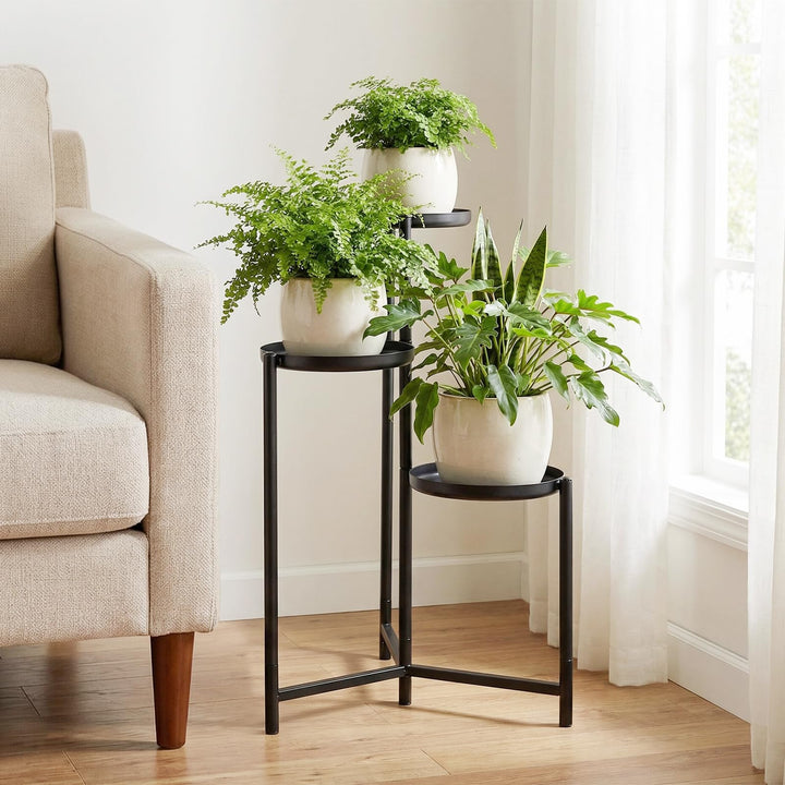 Giantex 3-Tier Metal Tall Corner Plant Stand Indoor Outdoor