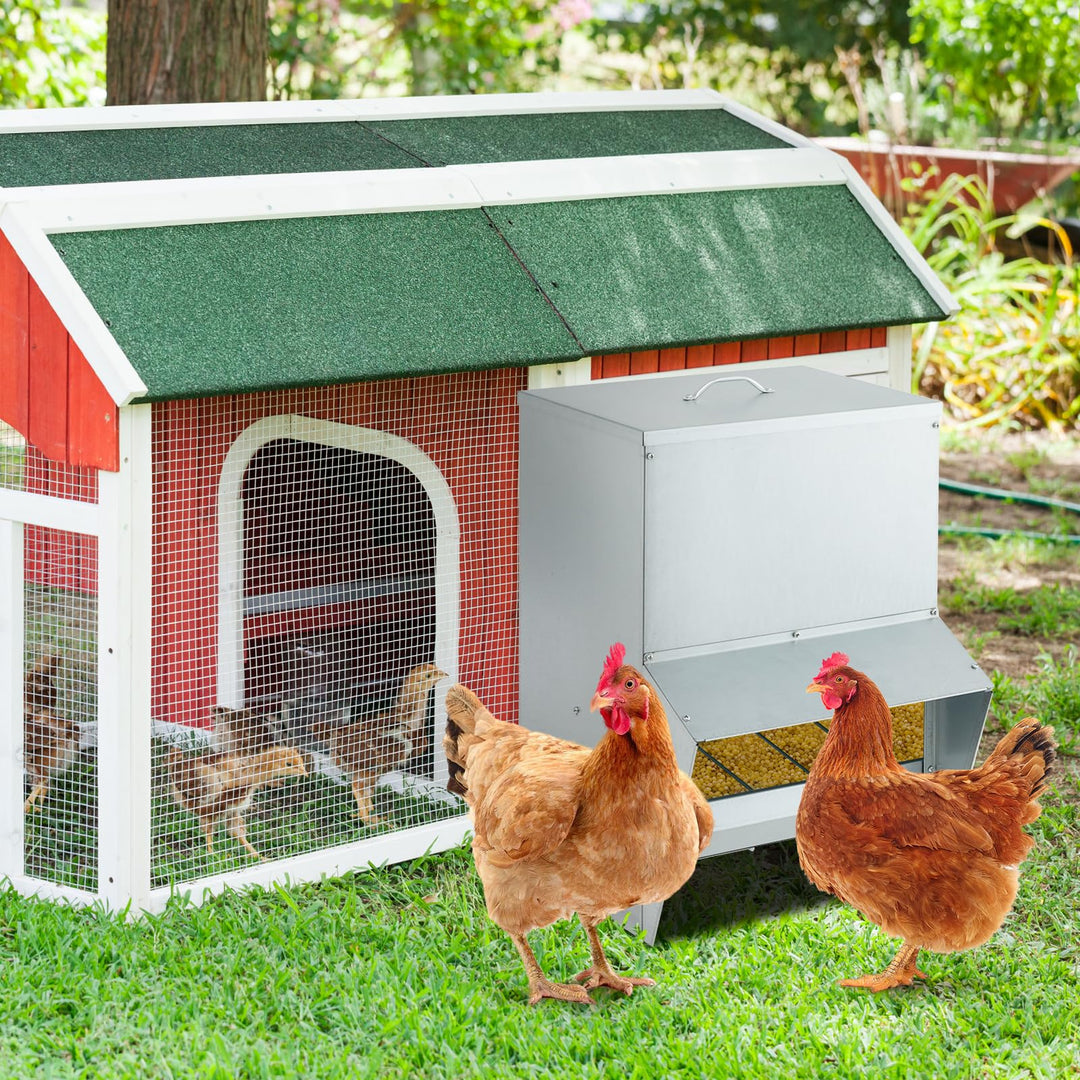 Giantex 30 lbs Galvanized Chicken Feeder