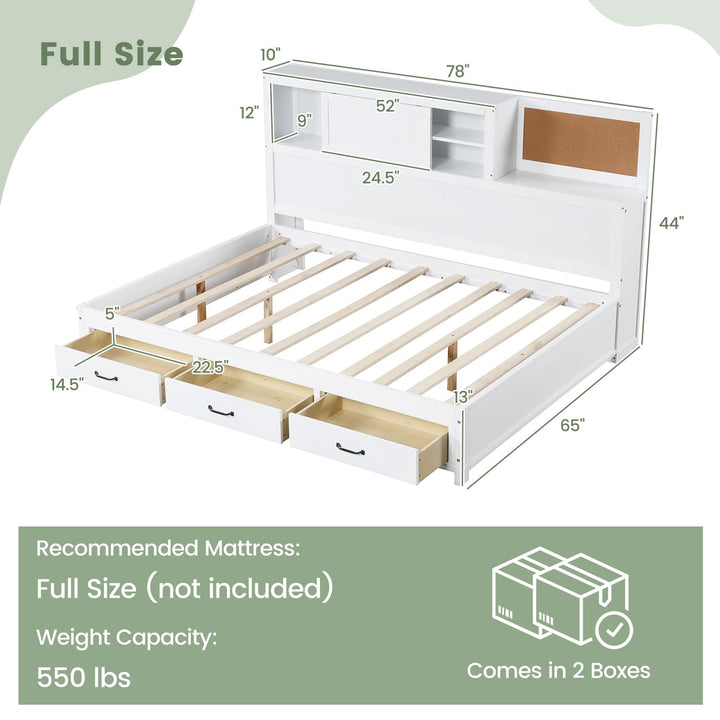 Giantex Full/Twin Size Daybed with 3 Storage Drawers