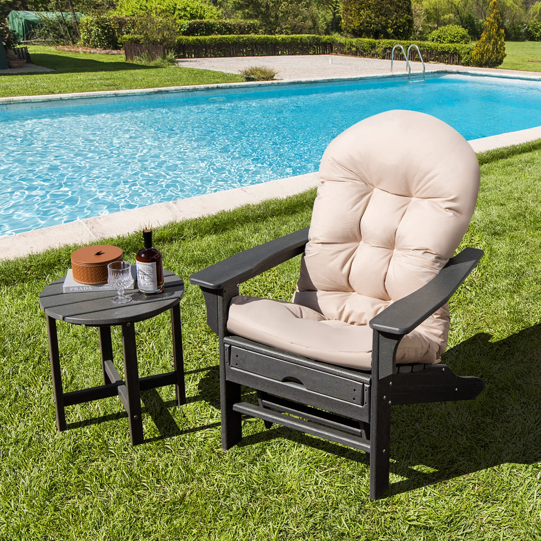 Giantex Patio Adirondack Chair Cushion - 49"x 23"High Back Rocking Chair Cushion w/Fixing Straps, Durable &amp; Fade Resistant
