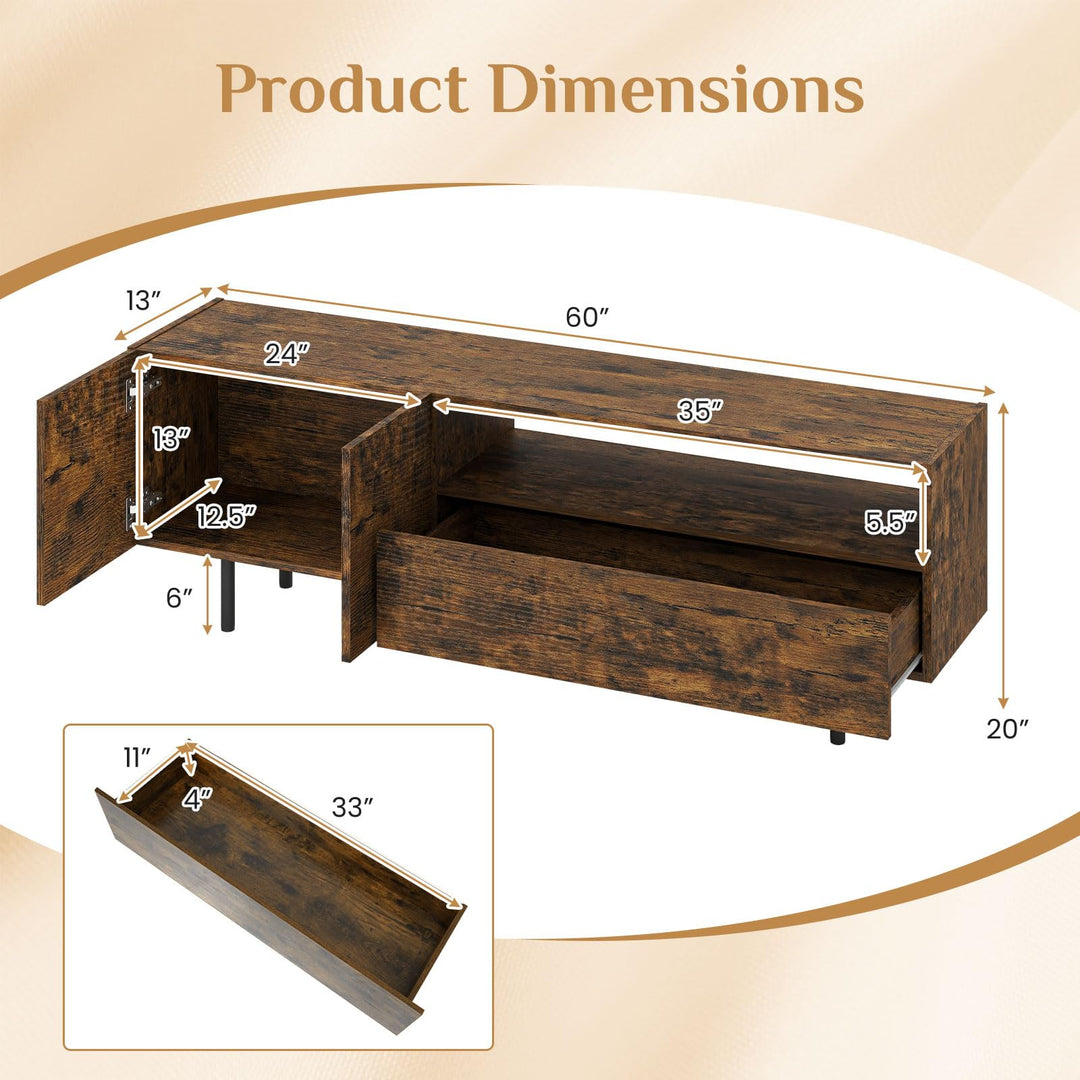 Giantex Wooden TV Stand for TVs up to 70" with Storage Cabinet