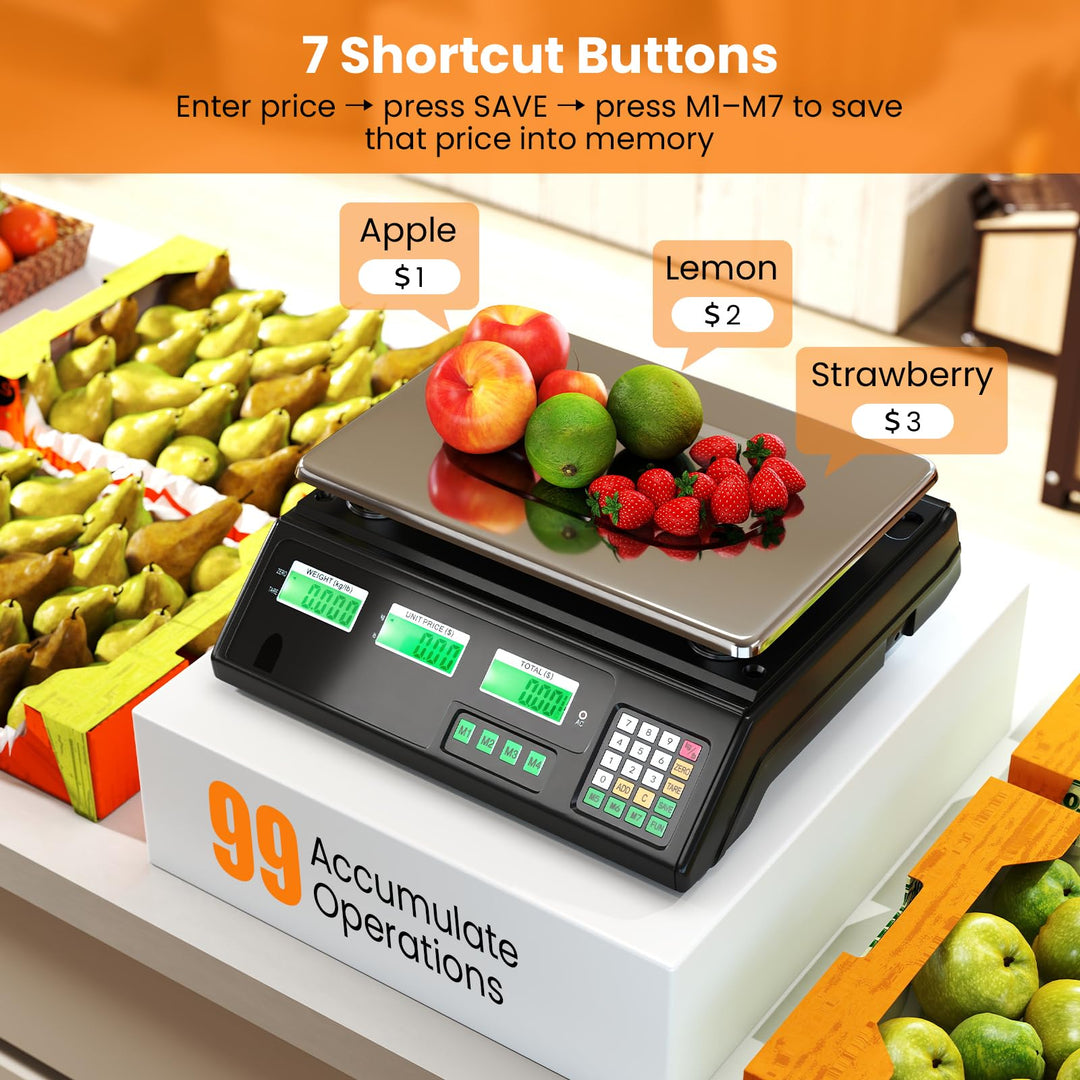 Giantex  88 lb/40 kg Price Computing Scale w/Dual LCD Display &amp; Stainless Steel Platform