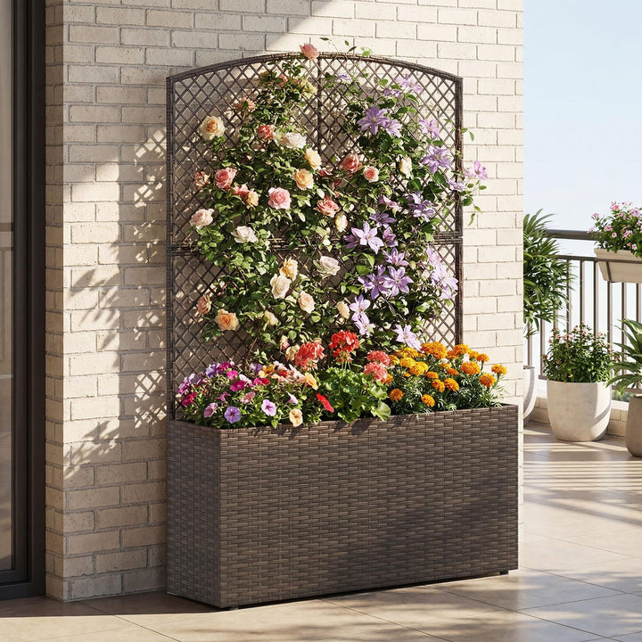Giantex Raised Garden Bed with Trellis | 58&