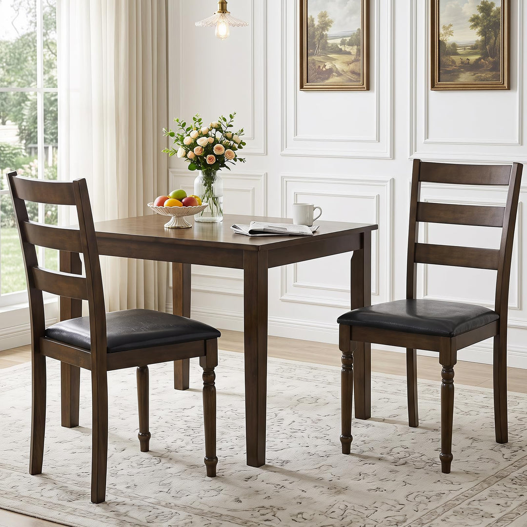 GIANTEX Wood Dining Chairs Set w/Soft Padded Seat &amp; Ergonomic Backrest
