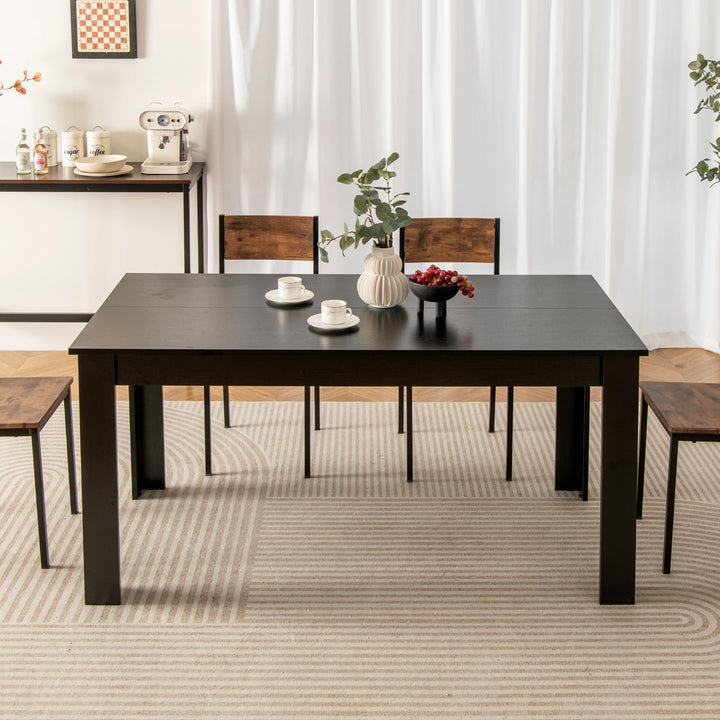 Giantex 63 Inch Rectangular Modern Dining Kitchen Table for 6 People