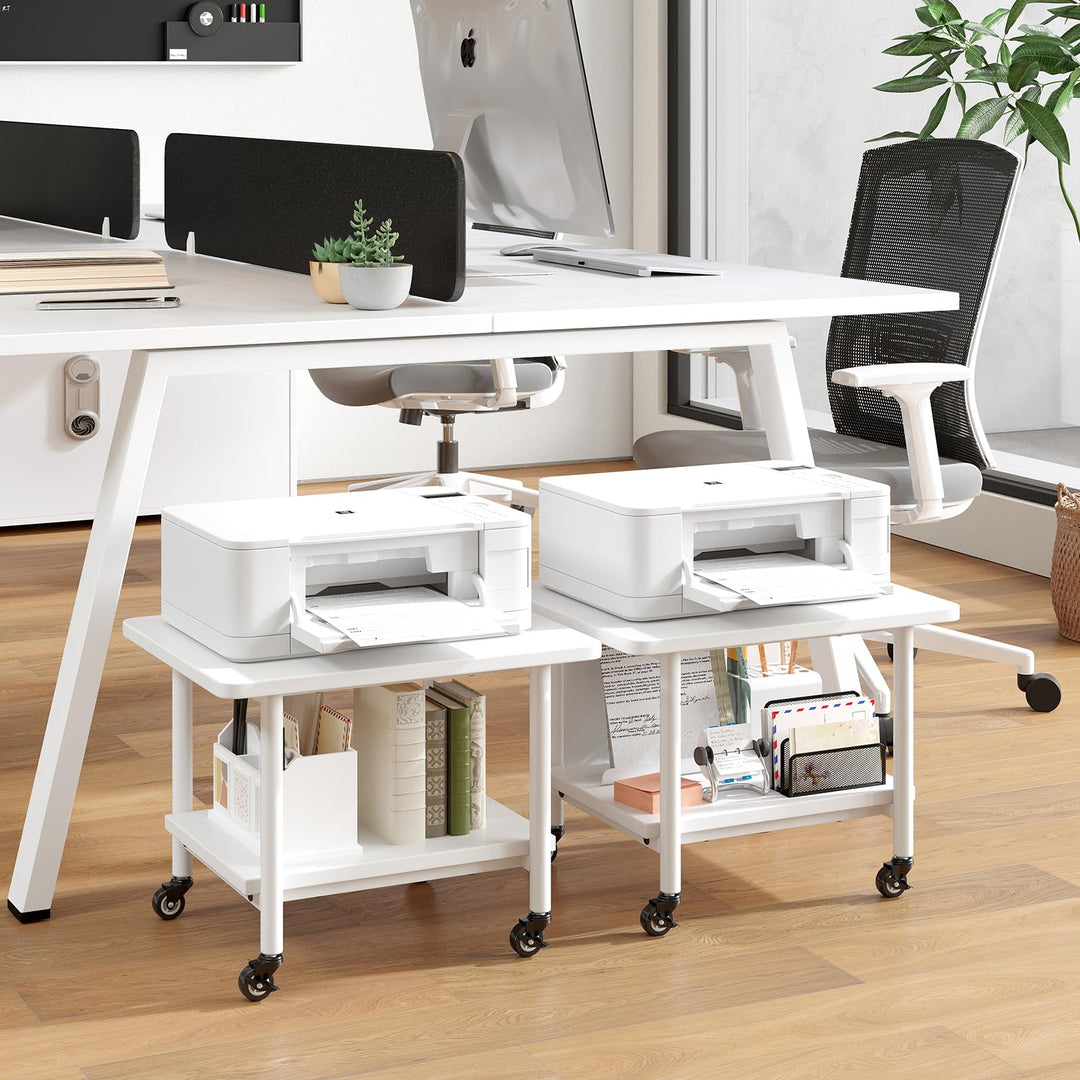 Giantex 2 Tier Mobile Printer Table with Storage Shelf