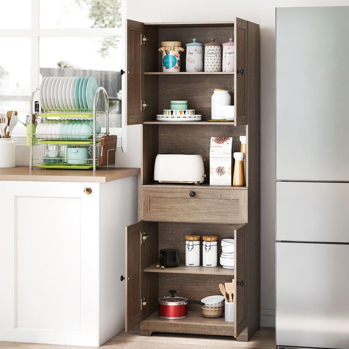 Giantex 67.5" Tall Floor Storage Cabinet w/4 Doors &amp; 1 Drawer