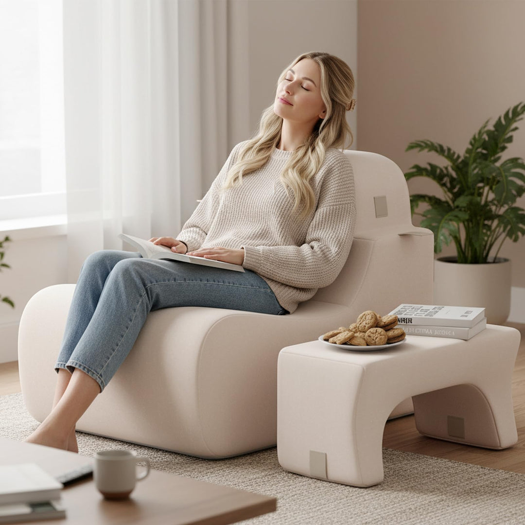 Giantex Floor Chair for Adults, Lazy Sofa with Detachable Headrest