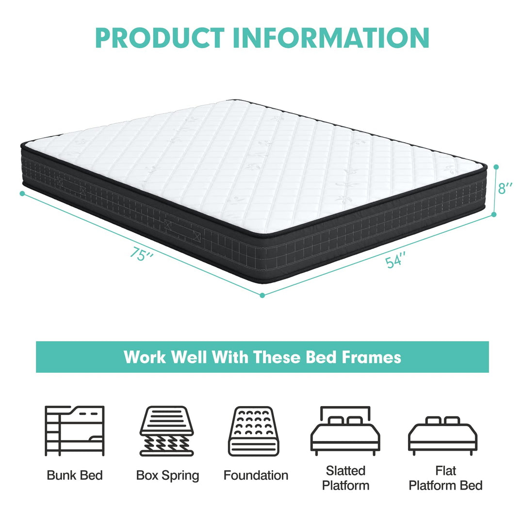 Giantex 8 Inch Mattress, Memory Foam Bed Mattress
