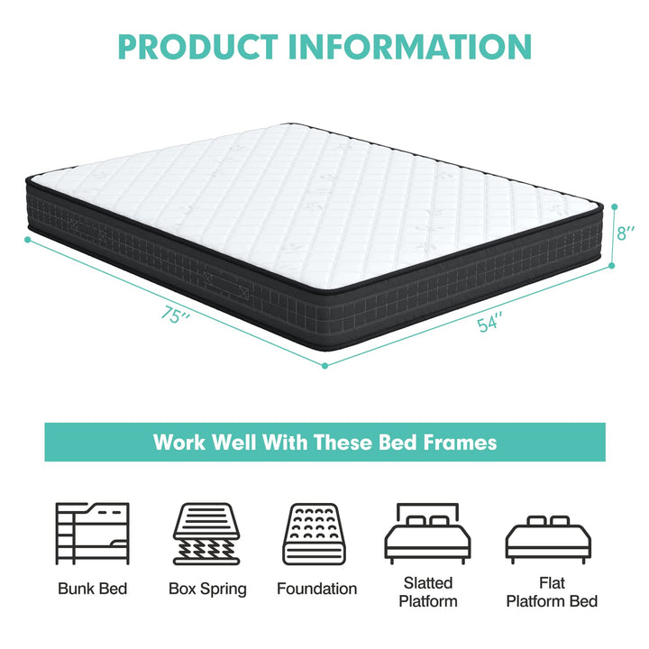 Giantex 8 Inch Mattress, Memory Foam Bed Mattress