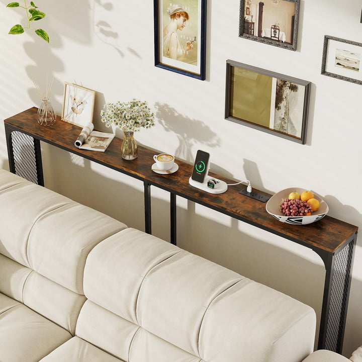 Giantex 71” Console Table with Power Outlet