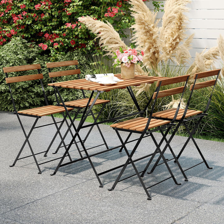 Giantex 5 Piece Outdoor Dining Table Set for 4