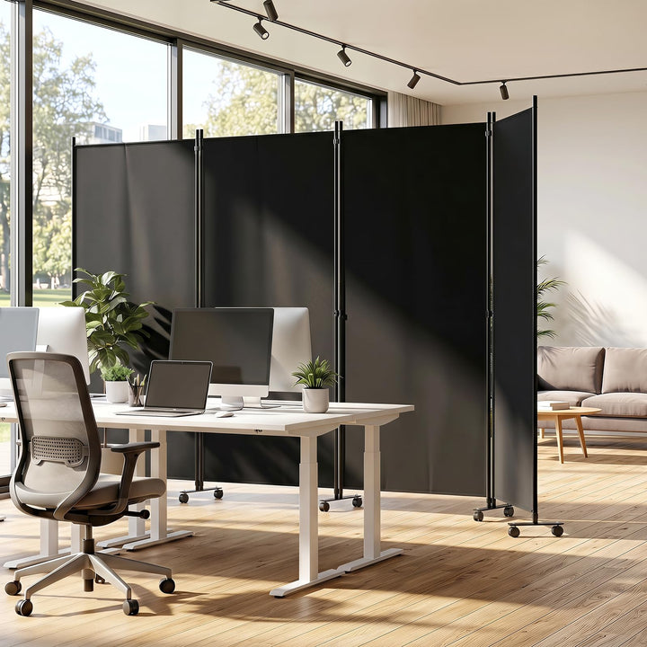 Giantex Folding Room Divider with Wheels