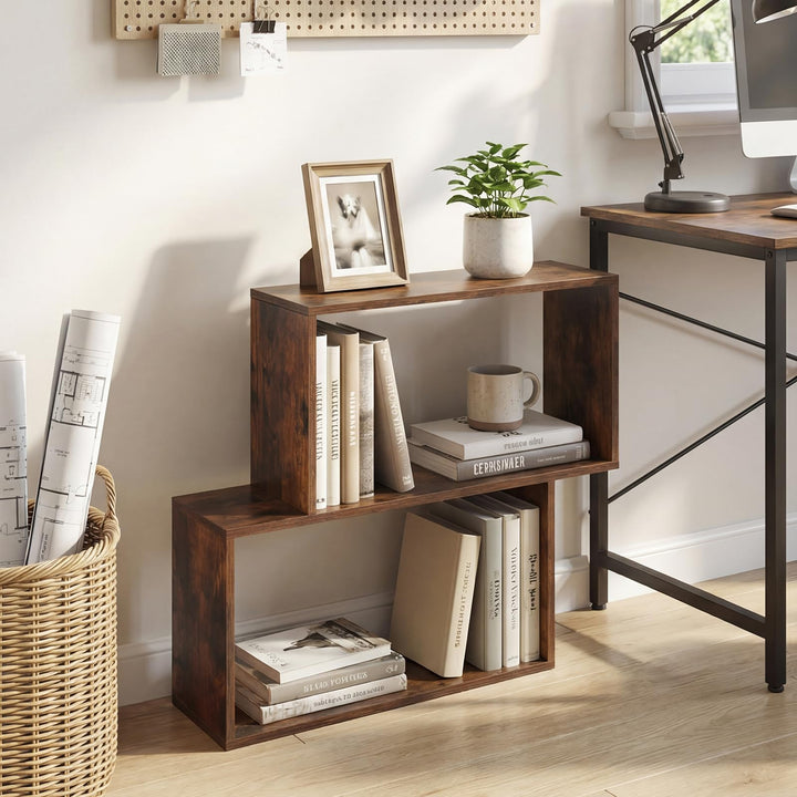 Giantex Geometric Bookcase Side Table with Open Storage