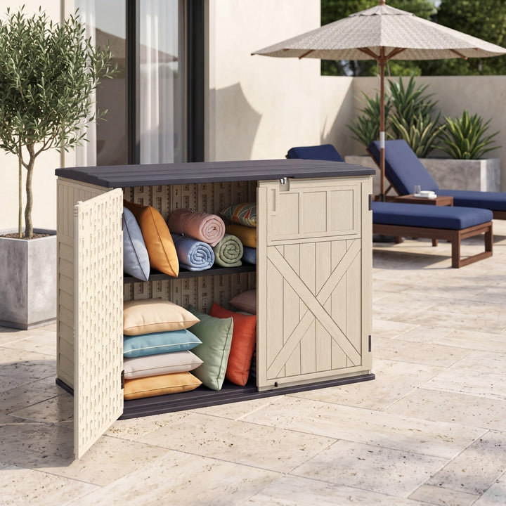 Giantex 20 Cu.Ft Outdoor Storage Cabinet with Adjustable Shelf