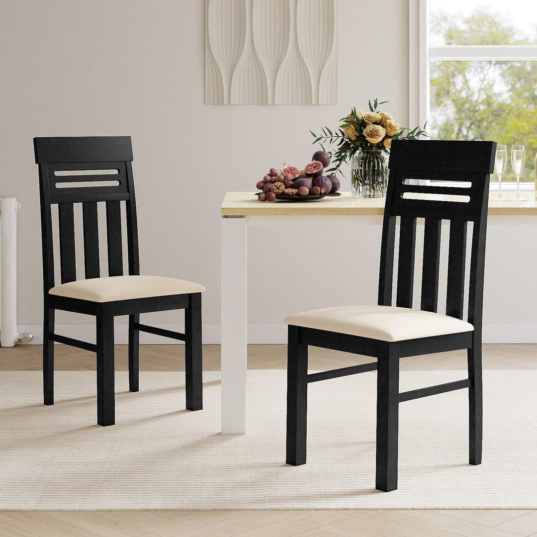 Giantex Wooden Dining Chairs Set of 2/4 for Kitchen Living Room