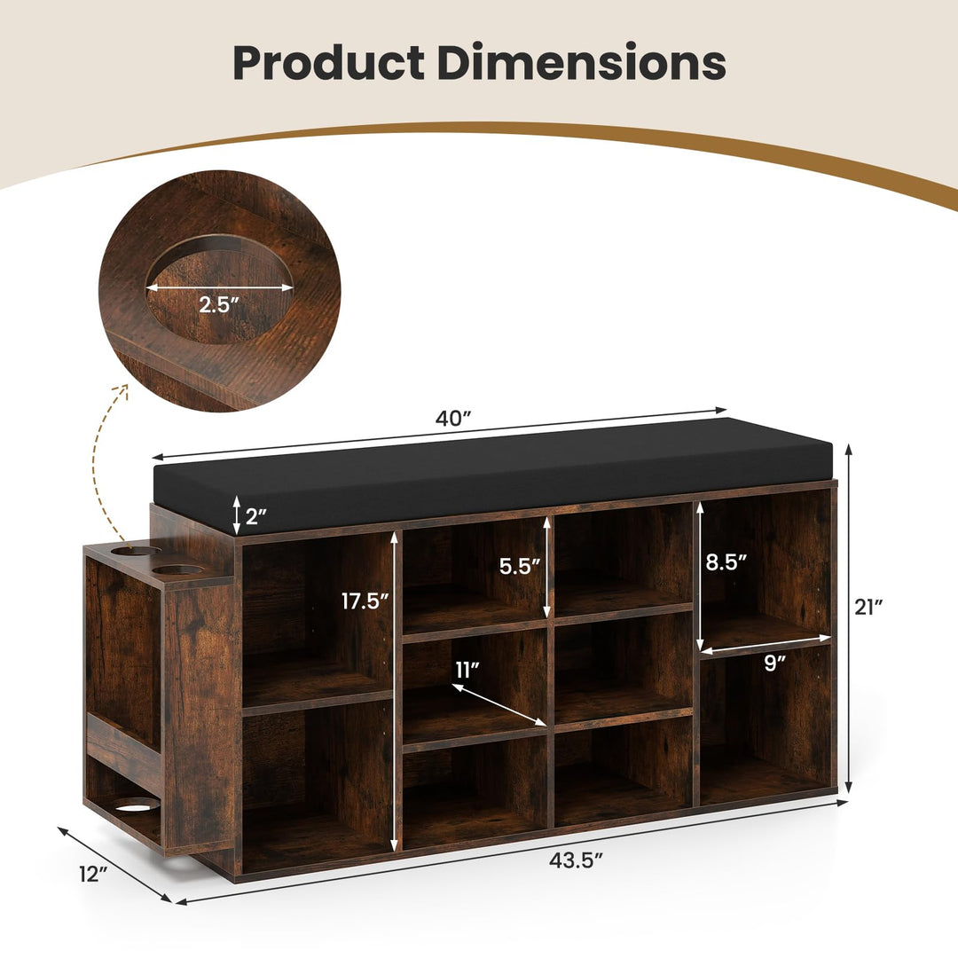 Giantex Shoe Storage Bench with Umbrella Stand