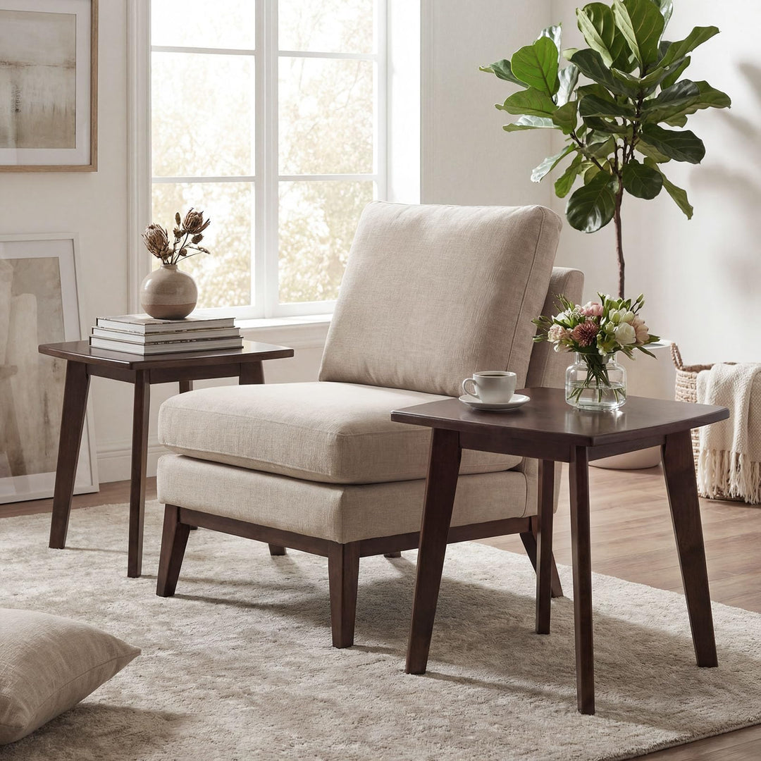 Giantex Modern Square Side Table Set of 1/2