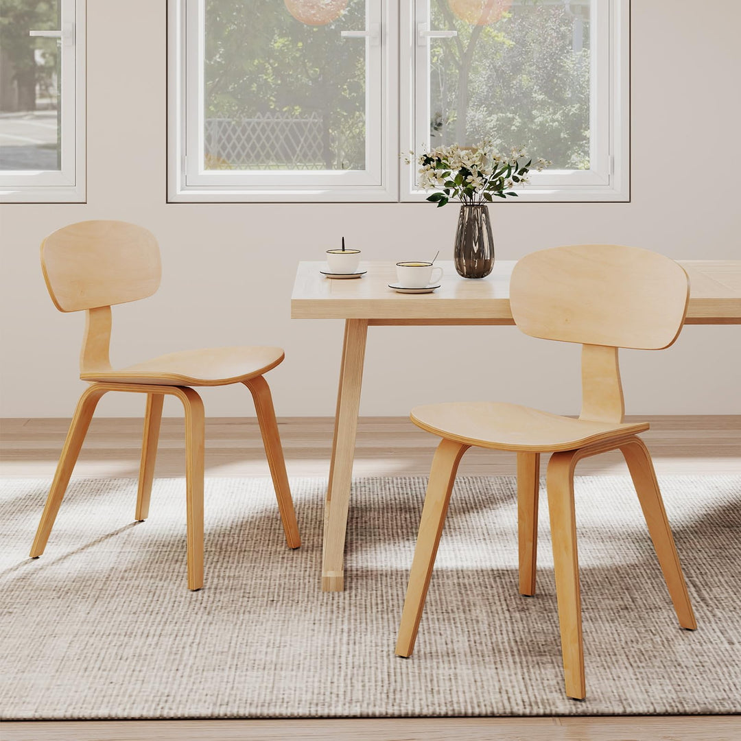 Giantex Modern Dining Chair Set of 2/4 with Wide Seat