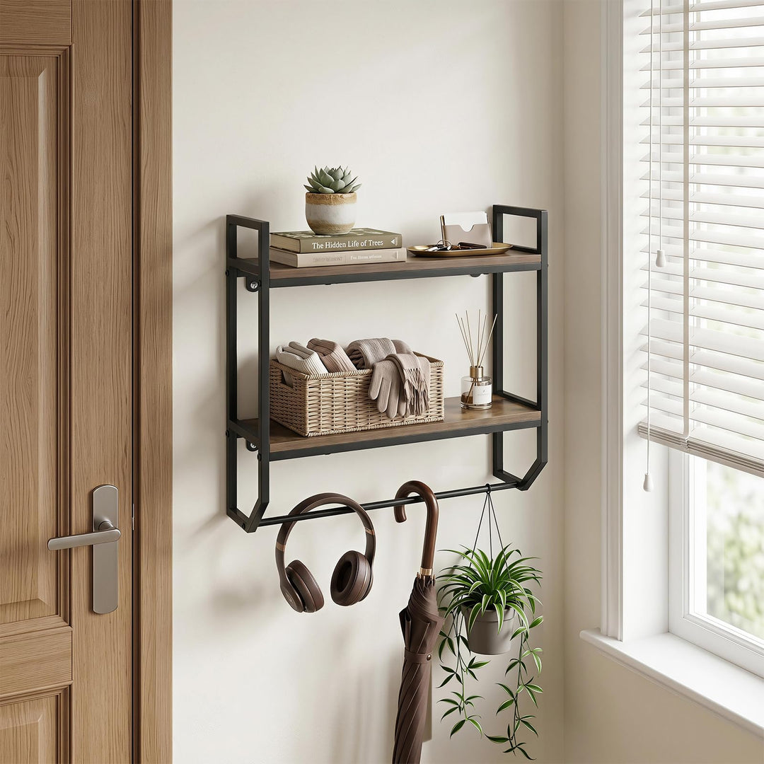 Giantex Bathroom Shelf with Towel Bar