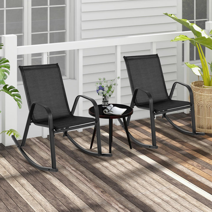 Giantex Outdoor Rocking Chairs , Patio Rocking Chairs w/Breathable Seat &amp; Back
