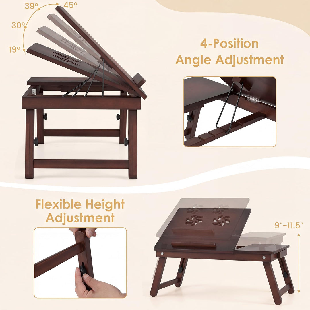 Giantex Bamboo Laptop Desk for Bed