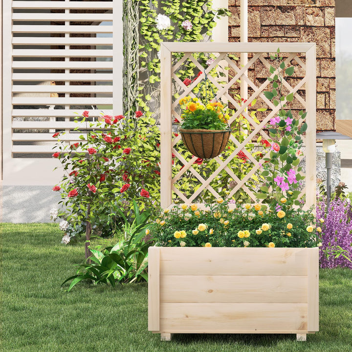 Giantex Raised Garden Bed with Trellis (1/2)