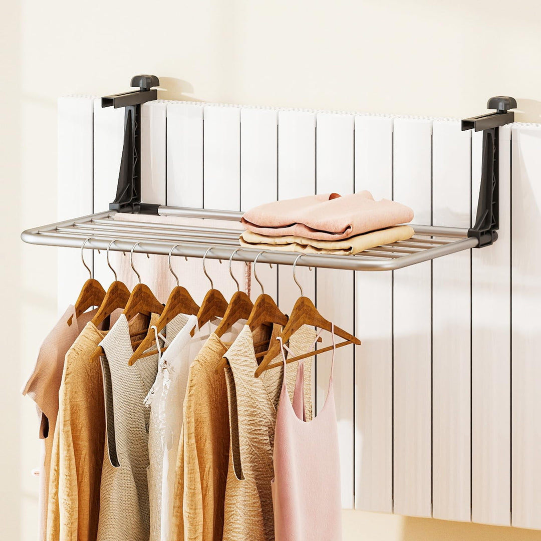 Giantex Portable Clothes Drying Rack 25.5"/31" Aluminum Hanging Laundry Rack