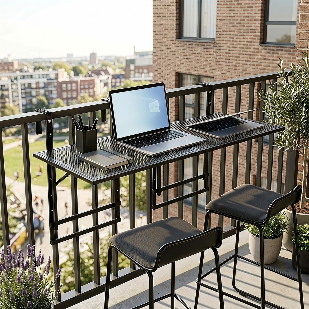 Giantex 48" Balcony Railing Table for Patio &amp; Deck