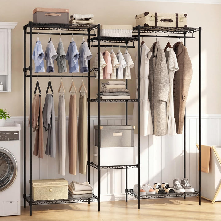 Giantex Convertible Clothes Organizer with L-shape &amp; Horizontal Installation