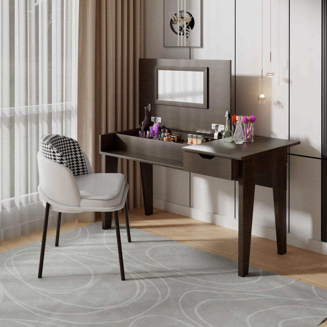 CHARMAID Vanity Table with Flip Top Mirror, 48&