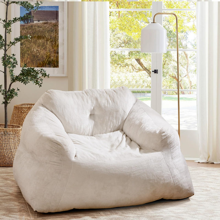 Giantex Bean Bag Chair for Adults Teens Plush Lazy Sofa with Ultra-Soft Velvet Cover &amp; Non-Slip Bottom