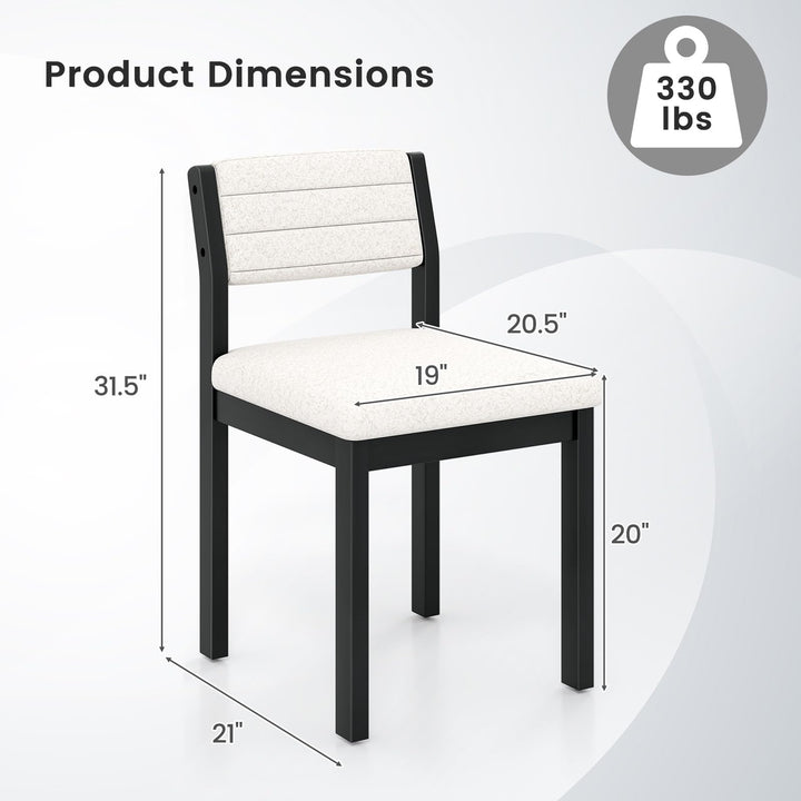 Giantex Sherpa Kitchen Chairs with Wood Frame &amp; Padded Seat