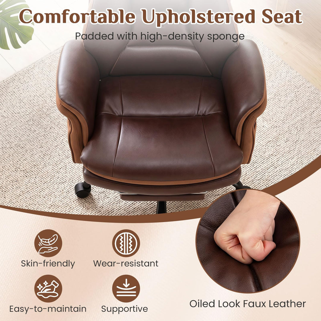 Giantex Big &amp; Tall Office Chair with Adjustable Armrest
