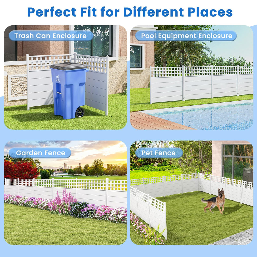 Giantex Outdoor Privacy Screen Fence 2/4 Panels - 45&