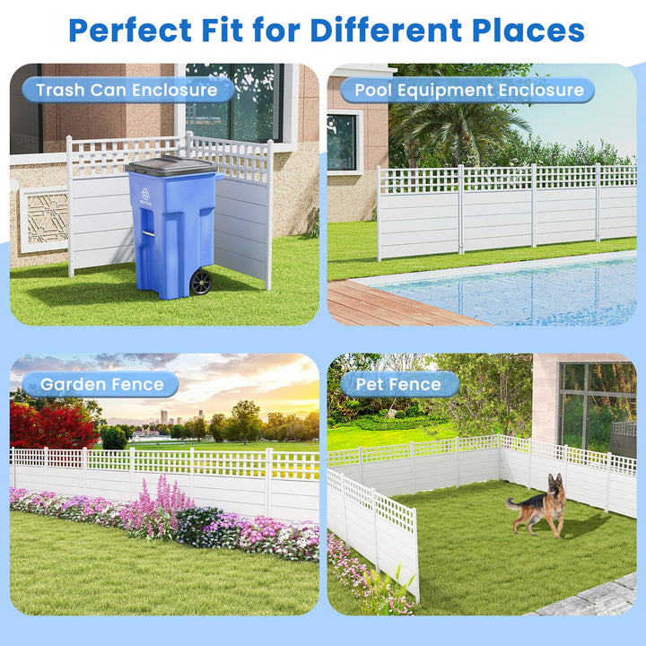 Giantex Outdoor Privacy Screen Fence 2/4 Panels - 45&