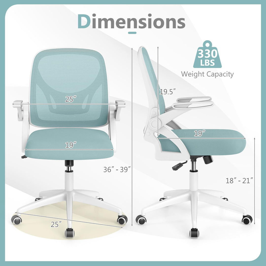 Giantex Ergonomic Desk Chair with Flip-up Arms &amp; Lumbar Support