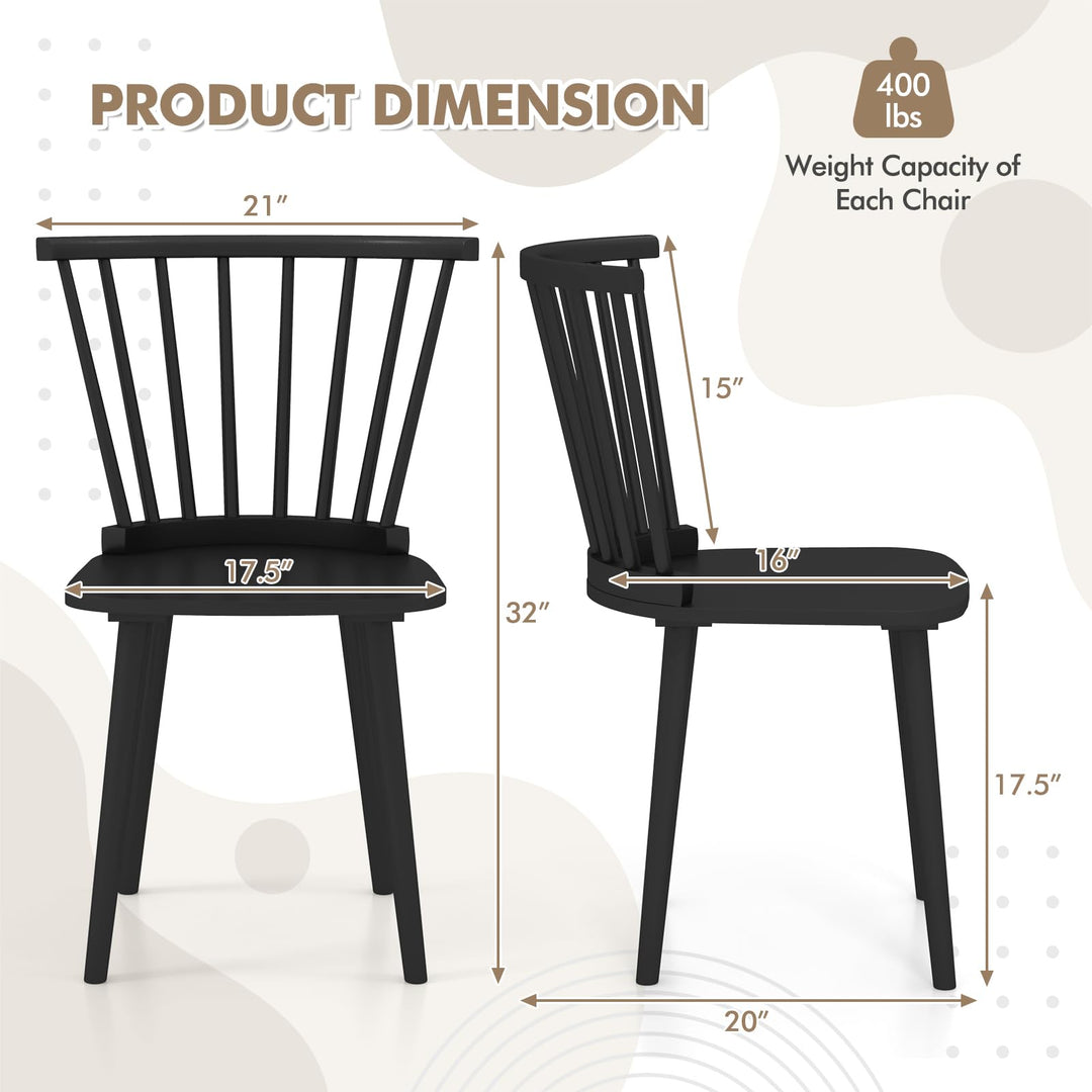 Giantex Windsor Dining Chairs Set for Home Living Room