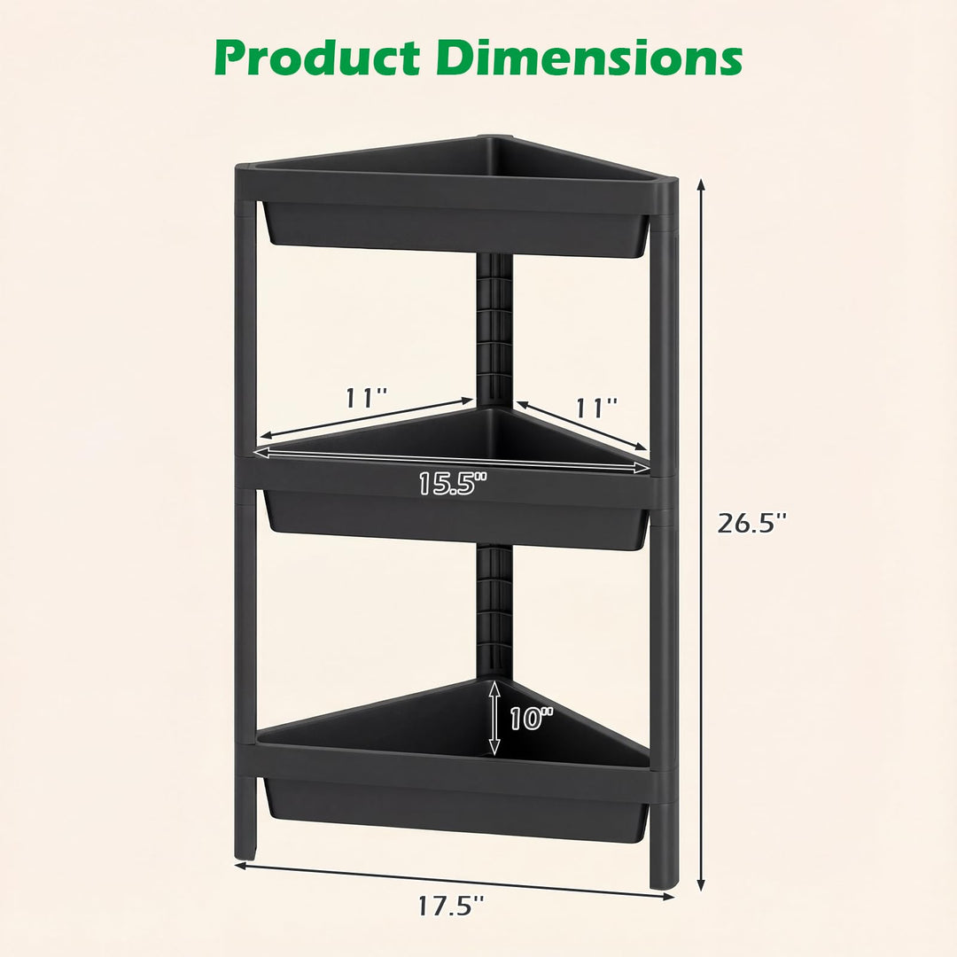 Giantex 3-Tier Corner Shower Caddy 2-Pack with Detachable Design