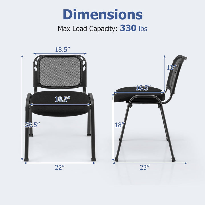 Giantex Set of 5 Stackable Conference Chairs with Mesh Back