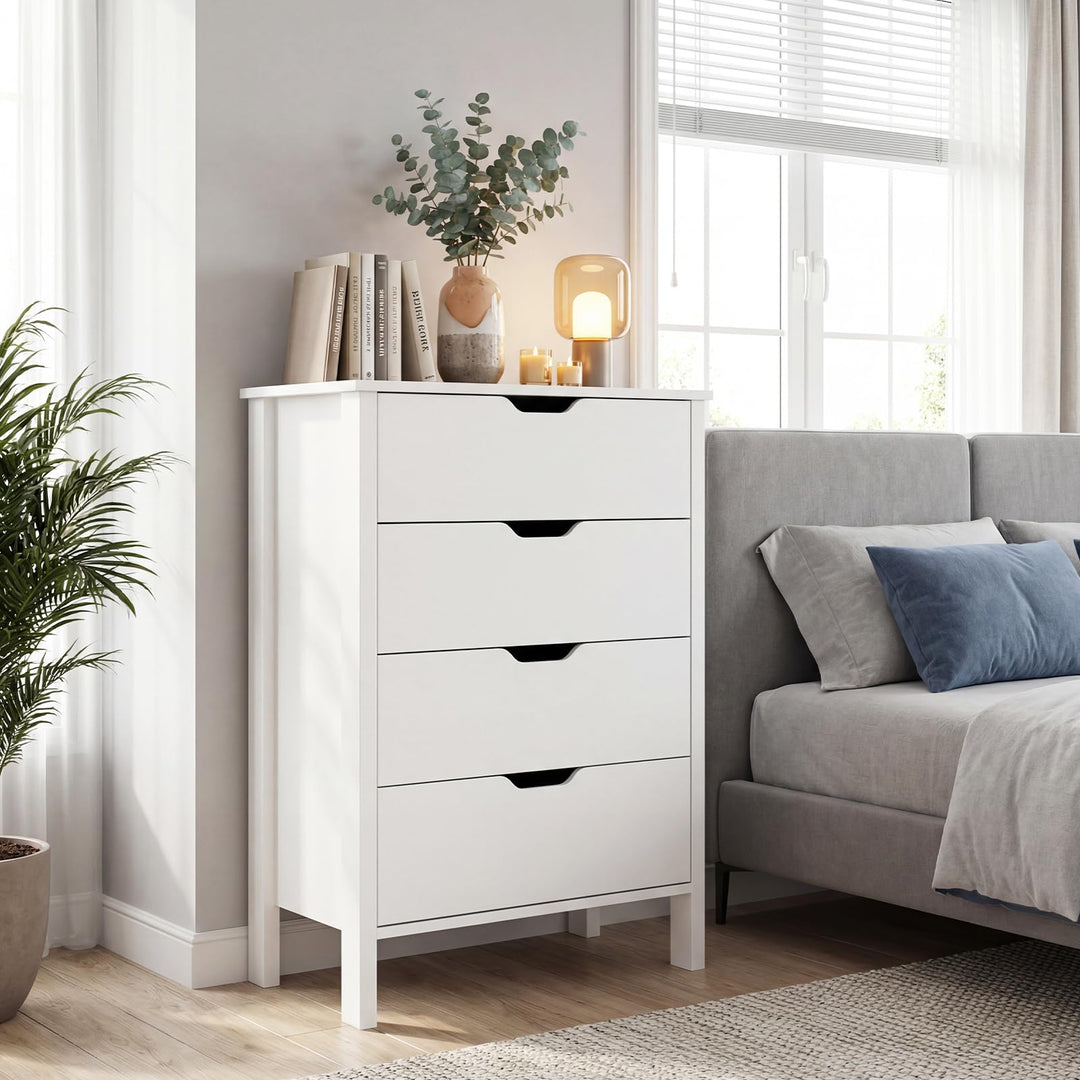 Giantex 4 Drawer Storage Cabinet with Handles &amp; Anti-Tipping Kits