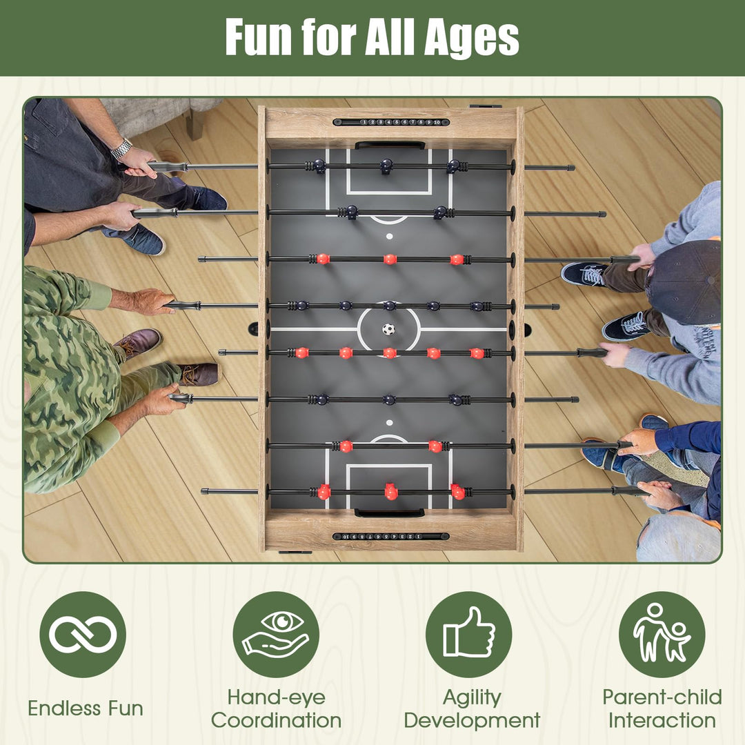 Giantex 54" Foosball Table Adult Size, Full Size Arcade Soccer Table Game w/2 Balls &amp; 2 Cup Holders