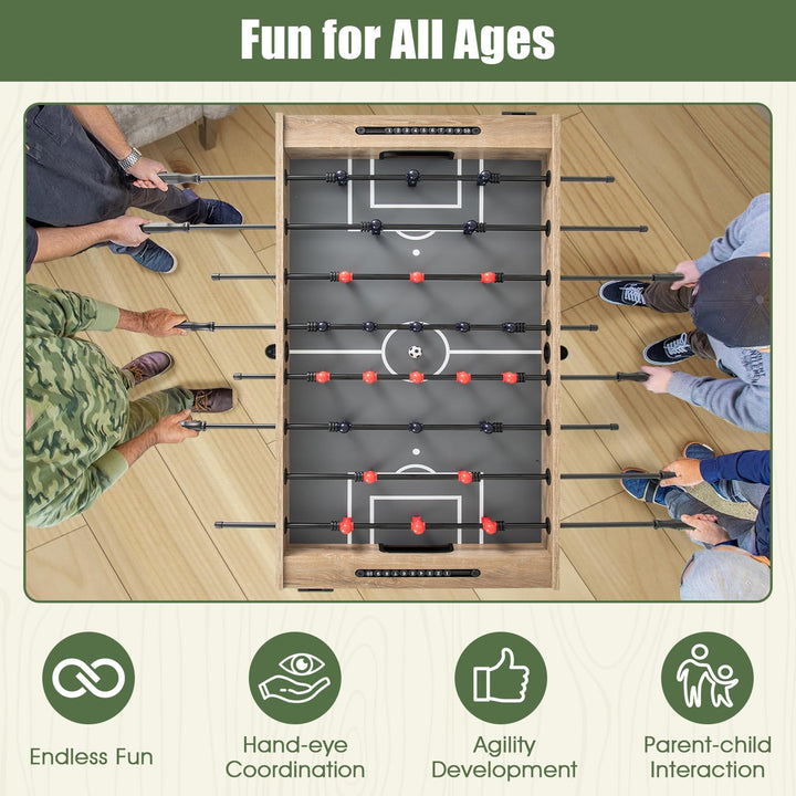 Giantex 54" Foosball Table Adult Size, Full Size Arcade Soccer Table Game w/2 Balls &amp; 2 Cup Holders