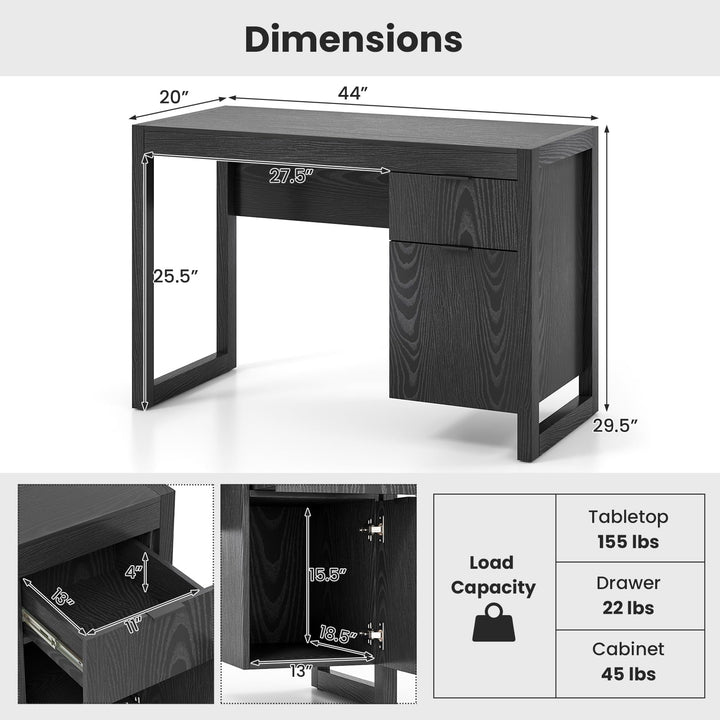 Giantex Computer Desk with Drawer &amp; Storage Cabinet