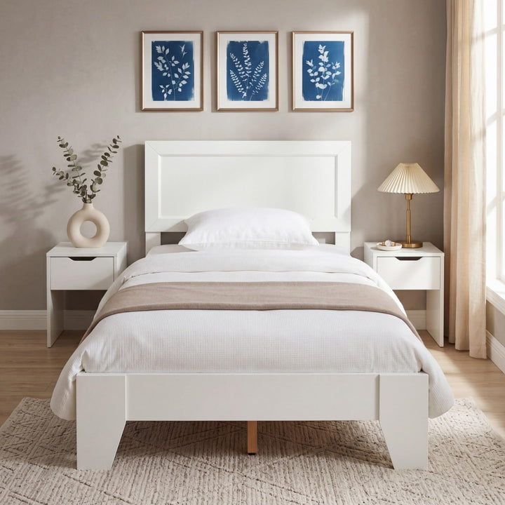 GIANTEX Twin/Full/Queen Size Wooden Bed Frame with Wood Slat Support