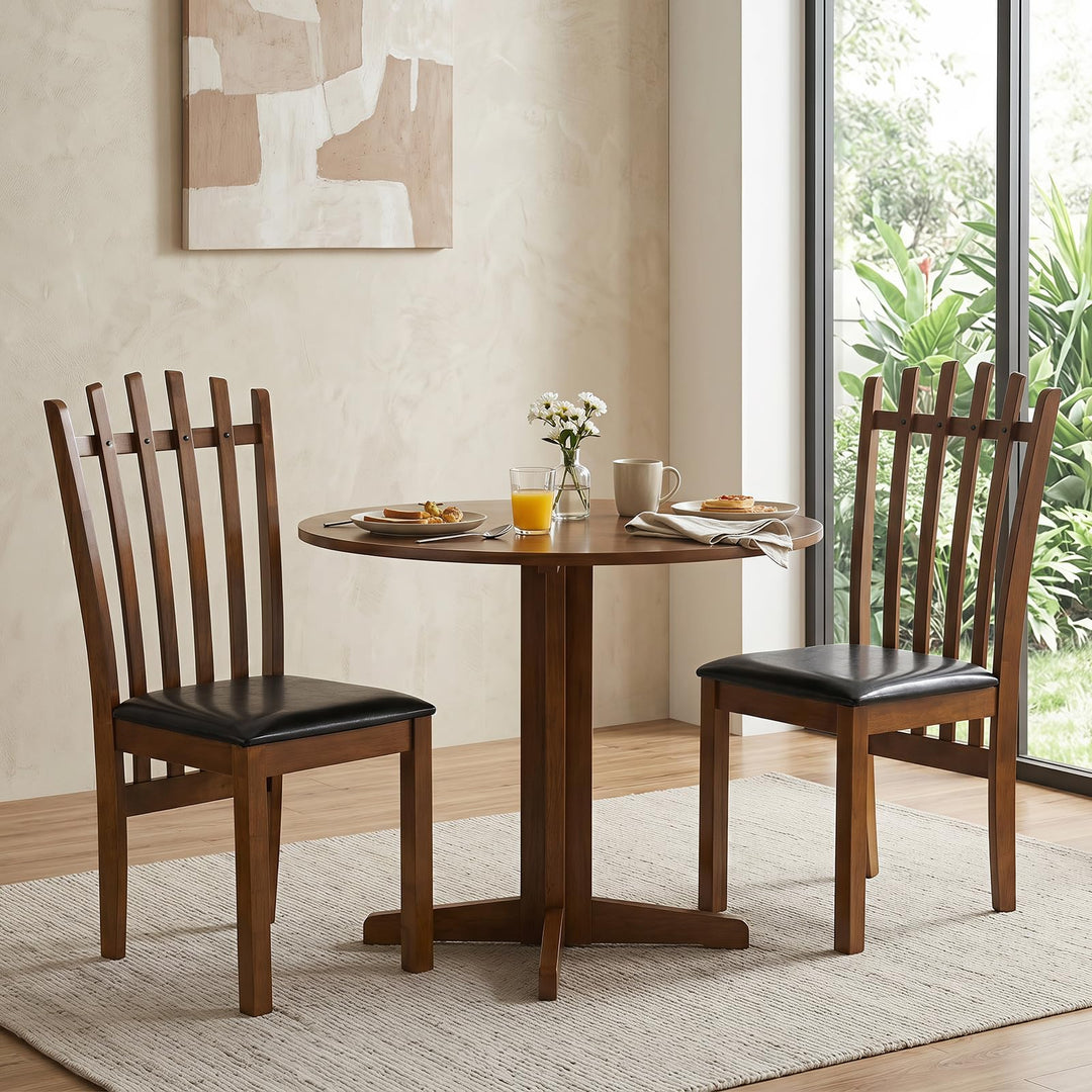 GIANTEX Wood Dining Chairs Set w/ Rubber Wood Frame
