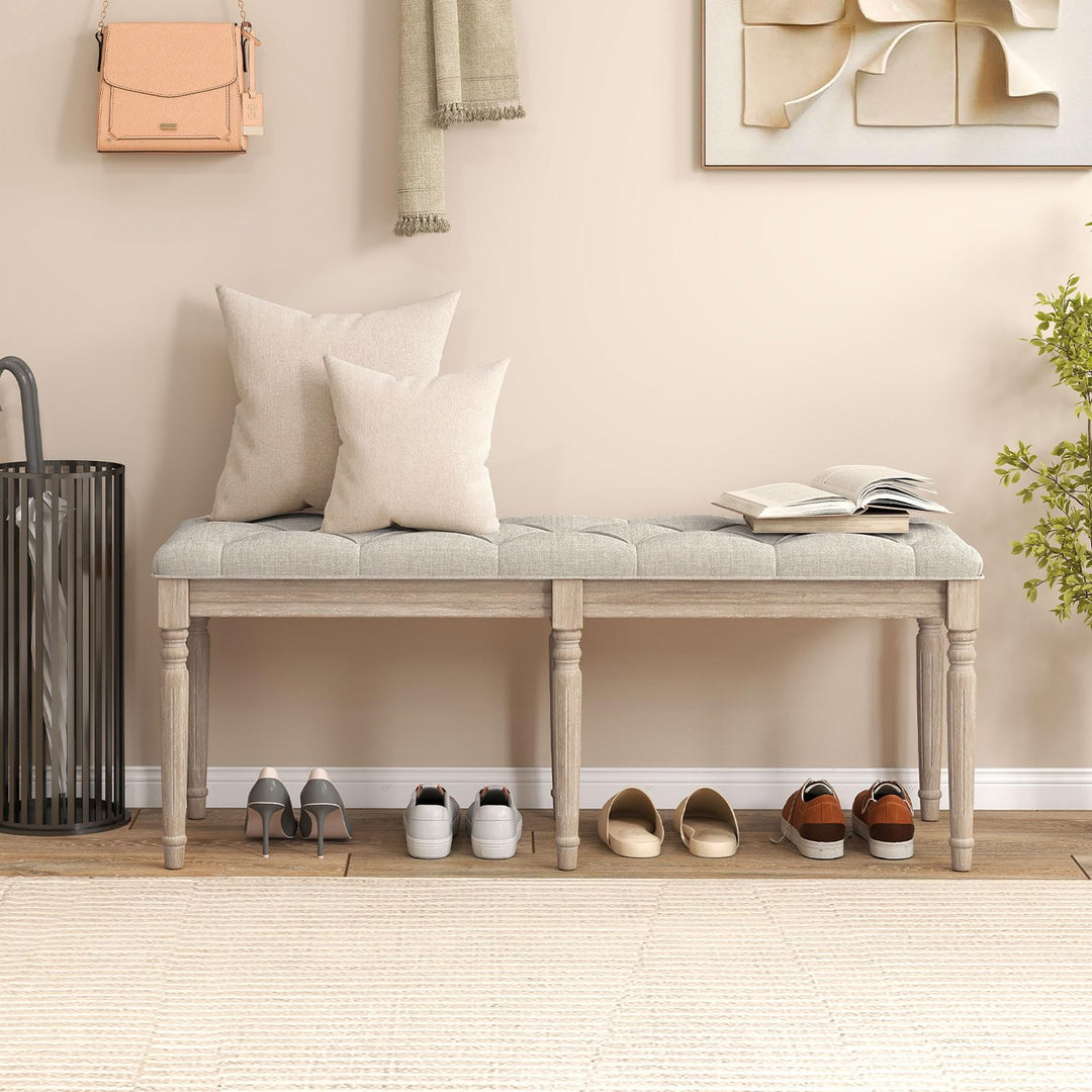 Giantex 47.5-inches Upholstered Dining Bench